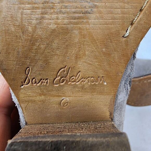 Sam Edelman Women's Marielle Gray Suede Ankle Booties Boots Size 6 M - Picture 8 of 10